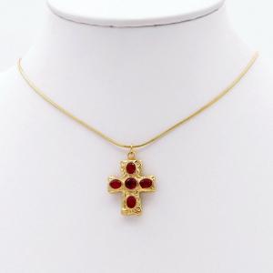 Stainless Steel Stone Necklace - KN298116-HR