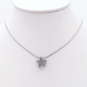 Stainless Steel Stone Necklace - KN298119-HR