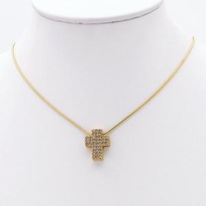 Stainless Steel Stone Necklace - KN298122-HR