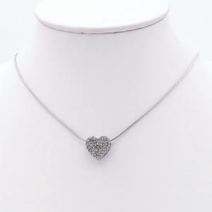 Stainless Steel Stone Necklace - KN298125-HR