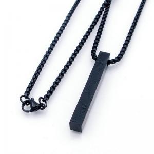Stainless Steel Black-plating Necklace - KN298130-XL