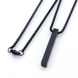 Stainless Steel Black-plating Necklace - KN298133-XL