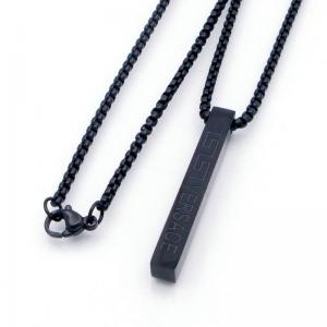 Stainless Steel Black-plating Necklace - KN298135-XL
