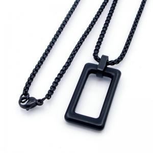 Stainless Steel Black-plating Necklace - KN298137-XL