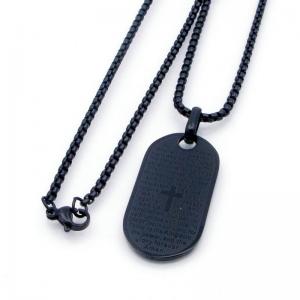 Stainless Steel Black-plating Necklace - KN298142-XL