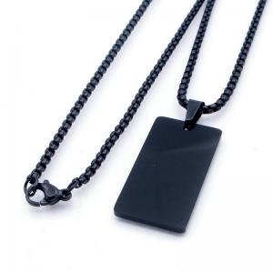 Stainless Steel Black-plating Necklace - KN298156-XL