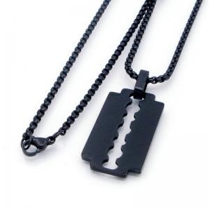 Stainless Steel Black-plating Necklace - KN298166-XL