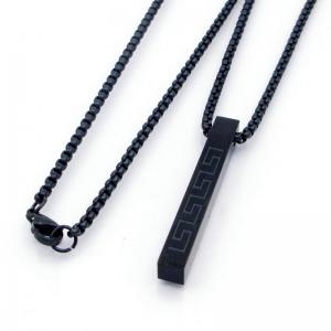 Stainless Steel Black-plating Necklace - KN298168-XL