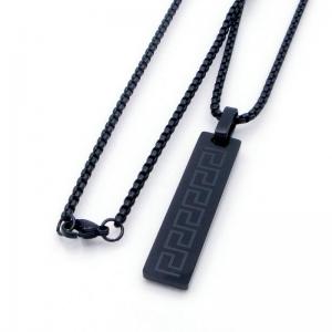 Stainless Steel Black-plating Necklace - KN298180-XL