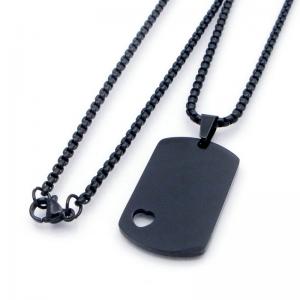 Stainless Steel Black-plating Necklace - KN298186-XL