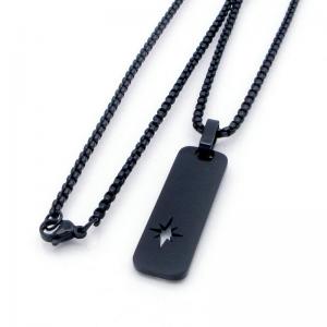 Stainless Steel Black-plating Necklace - KN298189-XL