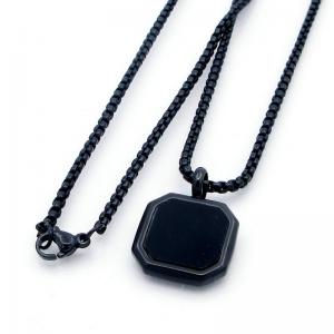 Stainless Steel Black-plating Necklace - KN298197-XL
