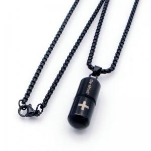 Stainless Steel Black-plating Necklace - KN298203-XL
