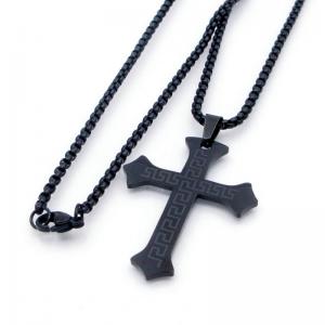 Stainless Steel Black-plating Necklace - KN298208-XL