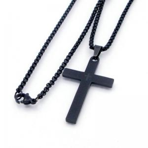Stainless Steel Black-plating Necklace - KN298214-XL
