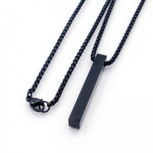 Stainless Steel Black-plating Necklace - KN298224-XL