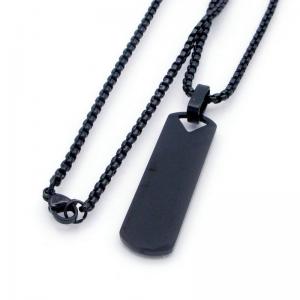 Stainless Steel Black-plating Necklace - KN298230-XL