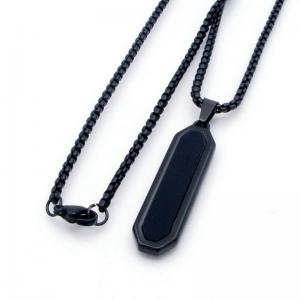 Stainless Steel Black-plating Necklace - KN298243-XL