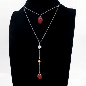 Stainless Steel Necklace - KN298272-FA