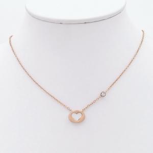 SS Rose Gold-Plating Necklace - KN298293-BJ