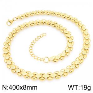 SS Gold-Plating Necklace - KN298352-ZCG