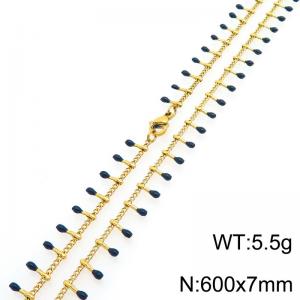 SS Gold-Plating Necklace - KN298363-Z