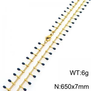 SS Gold-Plating Necklace - KN298364-Z