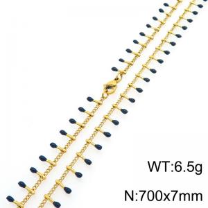 SS Gold-Plating Necklace - KN298365-Z