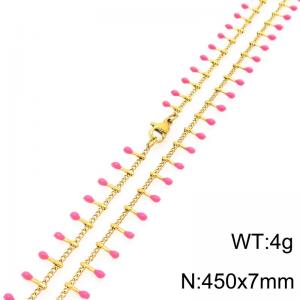 SS Gold-Plating Necklace - KN298367-Z