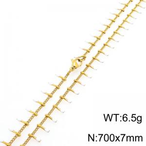 SS Gold-Plating Necklace - KN298400-Z