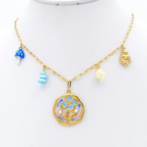 SS Gold-Plating Necklace - KN298455-HM