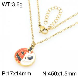 SS Gold-Plating Necklace - KN298486-Z