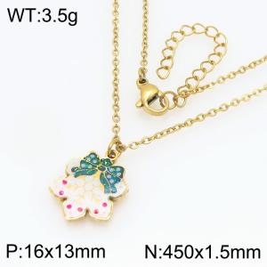 SS Gold-Plating Necklace - KN298488-Z