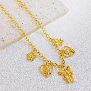 SS Gold-Plating Necklace - KN298524-SXSJ
