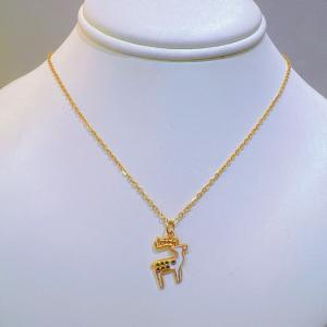 SS Gold-Plating Necklace - KN298529-SXSJ