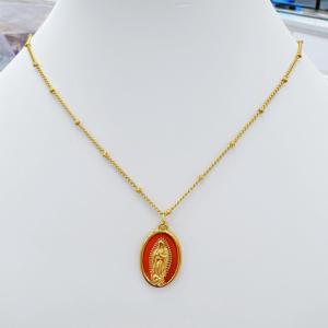 SS Gold-Plating Necklace - KN298531-SXSJ
