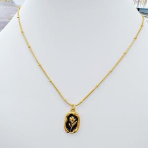 SS Gold-Plating Necklace - KN298532-SXSJ
