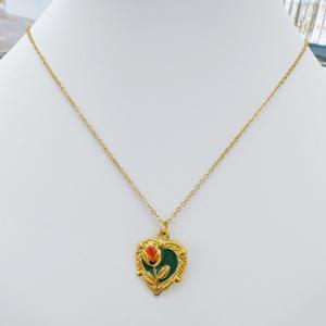 SS Gold-Plating Necklace - KN298534-SXSJ