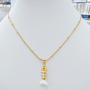 SS Gold-Plating Necklace - KN298538-SXSJ
