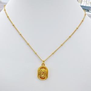 SS Gold-Plating Necklace - KN298540-SXSJ