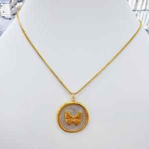 SS Gold-Plating Necklace - KN298542-SXSJ