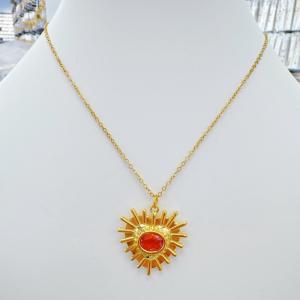 SS Gold-Plating Necklace - KN298544-SXSJ