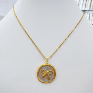 SS Gold-Plating Necklace - KN298547-SXSJ
