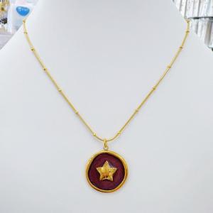 SS Gold-Plating Necklace - KN298548-SXSJ