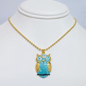 SS Gold-Plating Necklace - KN298550-SXSJ