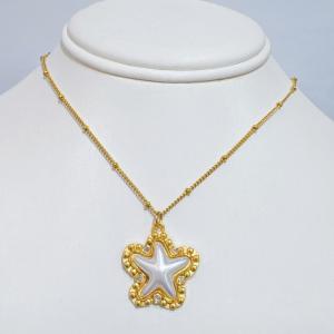SS Gold-Plating Necklace - KN298551-SXSJ
