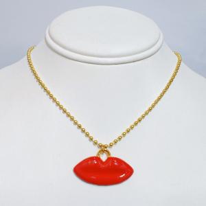 SS Gold-Plating Necklace - KN298554-SXSJ