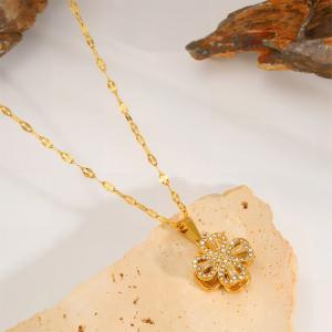 Stainless Steel Stone Necklace - KN298563-SXSJ