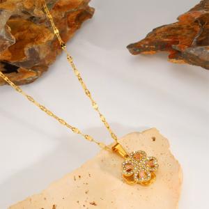 Stainless Steel Stone Necklace - KN298566-SXSJ