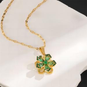 Stainless Steel Stone Necklace - KN298571-SXSJ